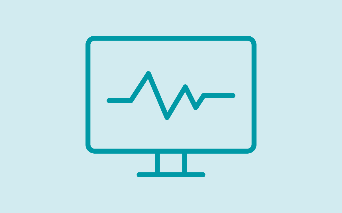 Monitor displaying a waveform