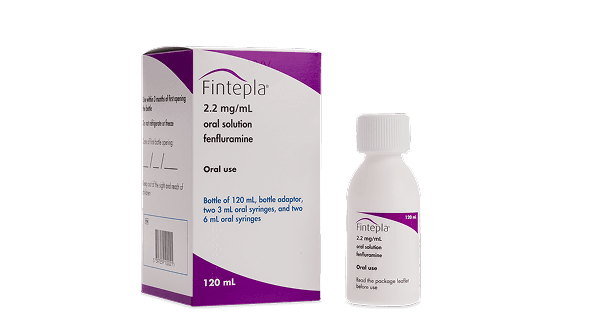 Fintepla oral solution bottle and carton packaging
