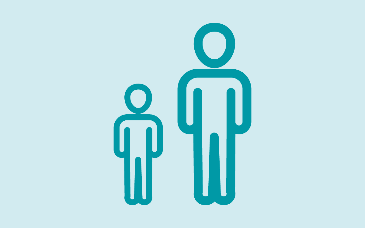 Small and large figure icon